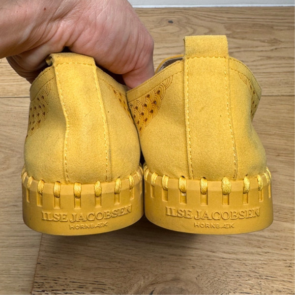 NEW Ilse Jacobsen Tulip 140 Perforated Slip-On Yellow Lightweight Sneakers - Picture 7 of 8